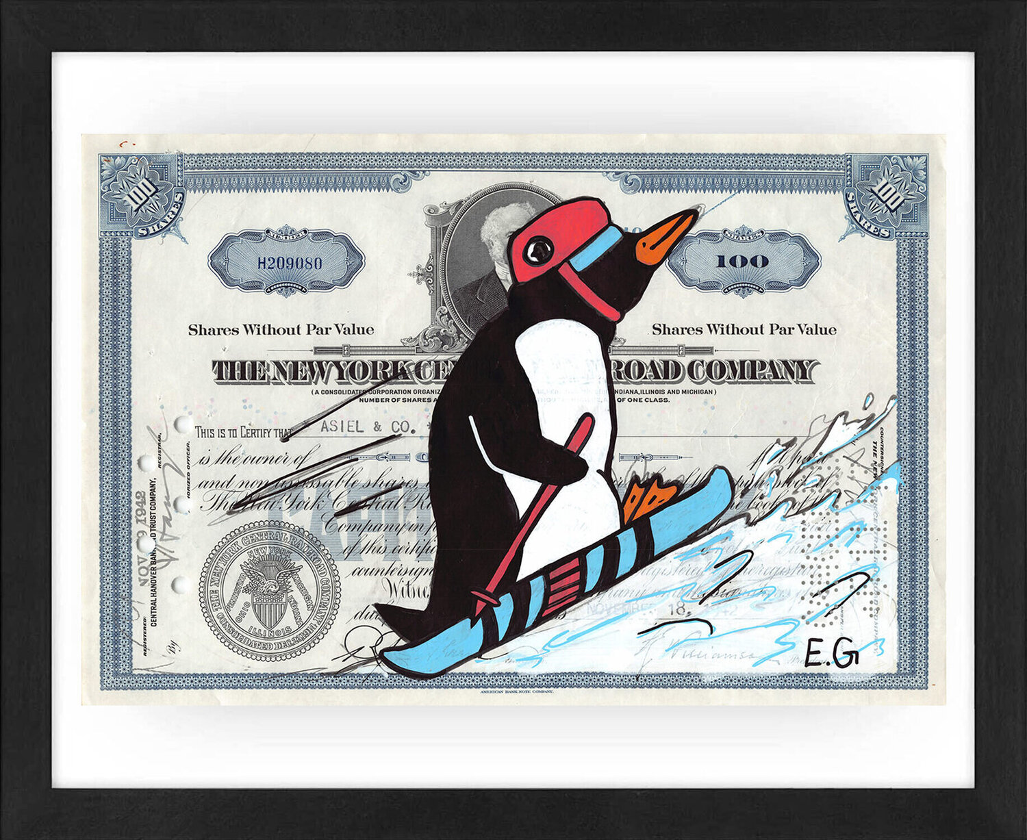 Too Schuss Penguino Dipinto originale in vendita