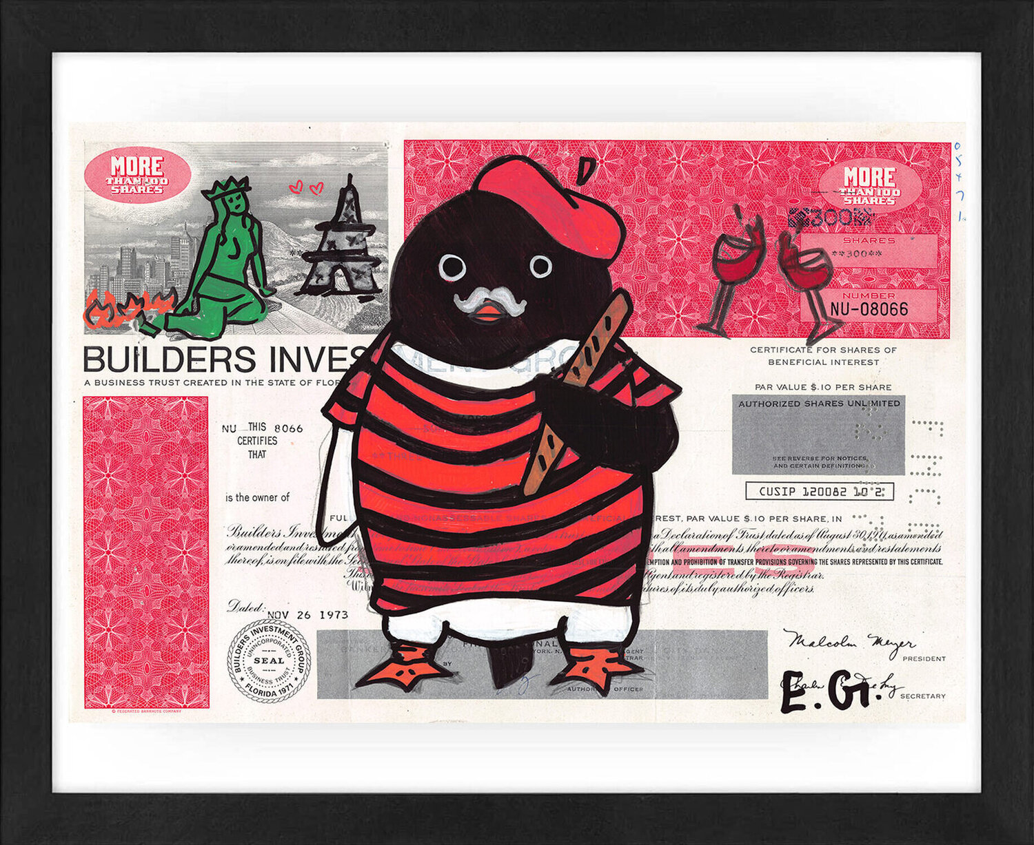 Oui oui Penguino Dipinto originale in vendita