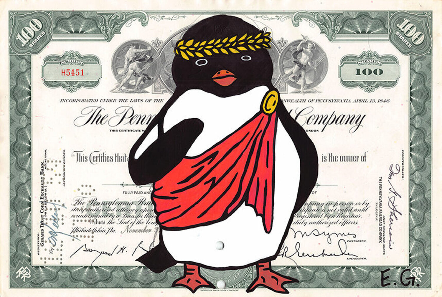 Ceasar Pinguino Penguino Originalgemälde zu verkaufen