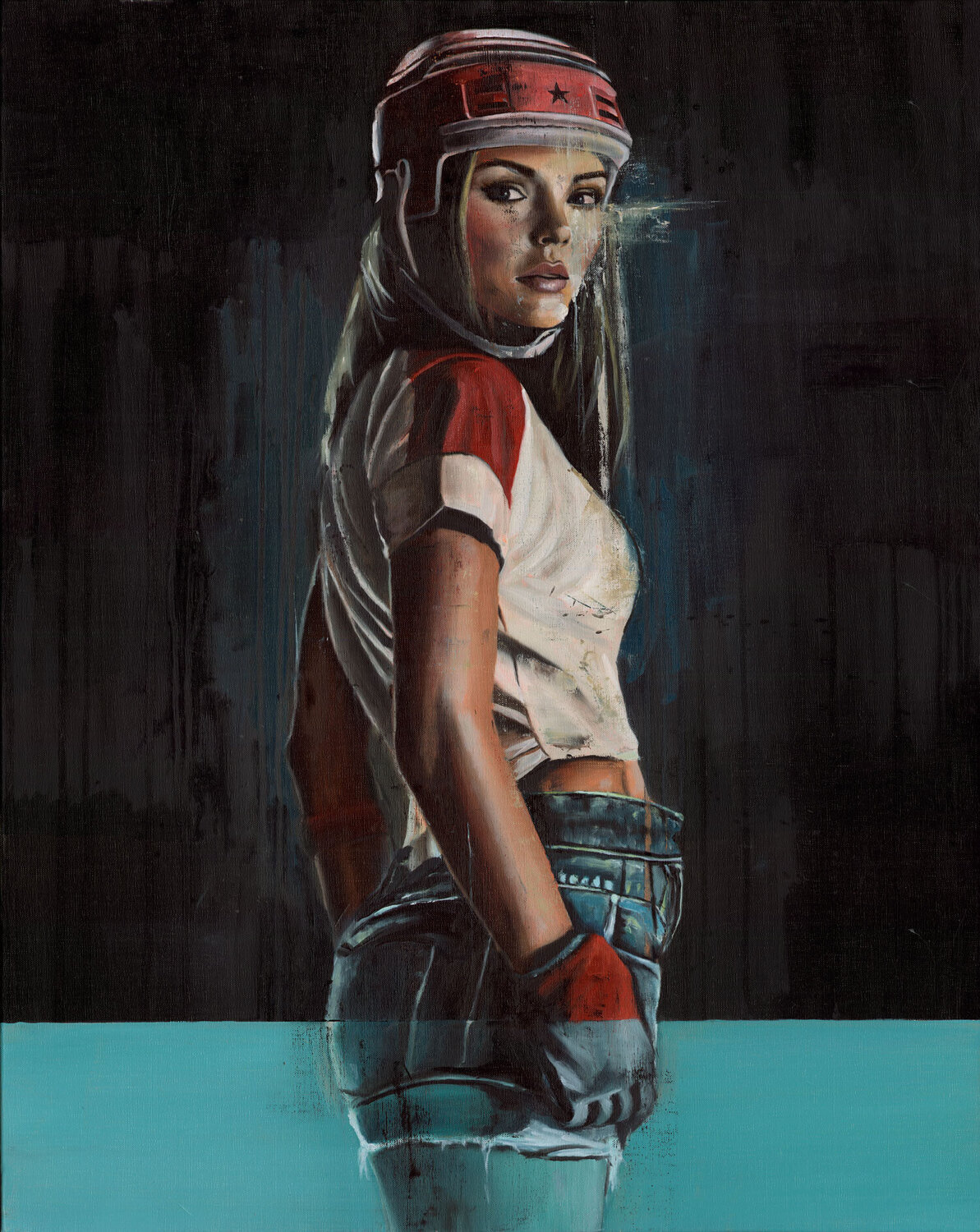 Blackout Beauty Mathieu Questel Originalgemälde zu verkaufen