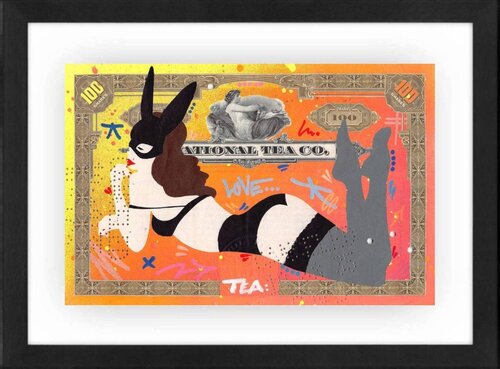 The Lady with Bunny Ears de Socrate, Pintura a la venta en Singulart