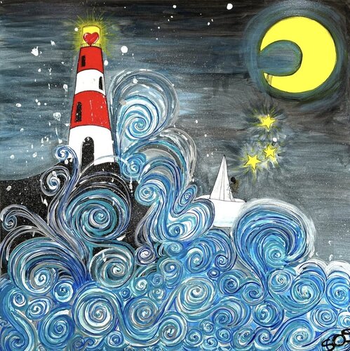 The Guiding Light van SOS (Save Our Souls), Schilderij te koop op Singulart