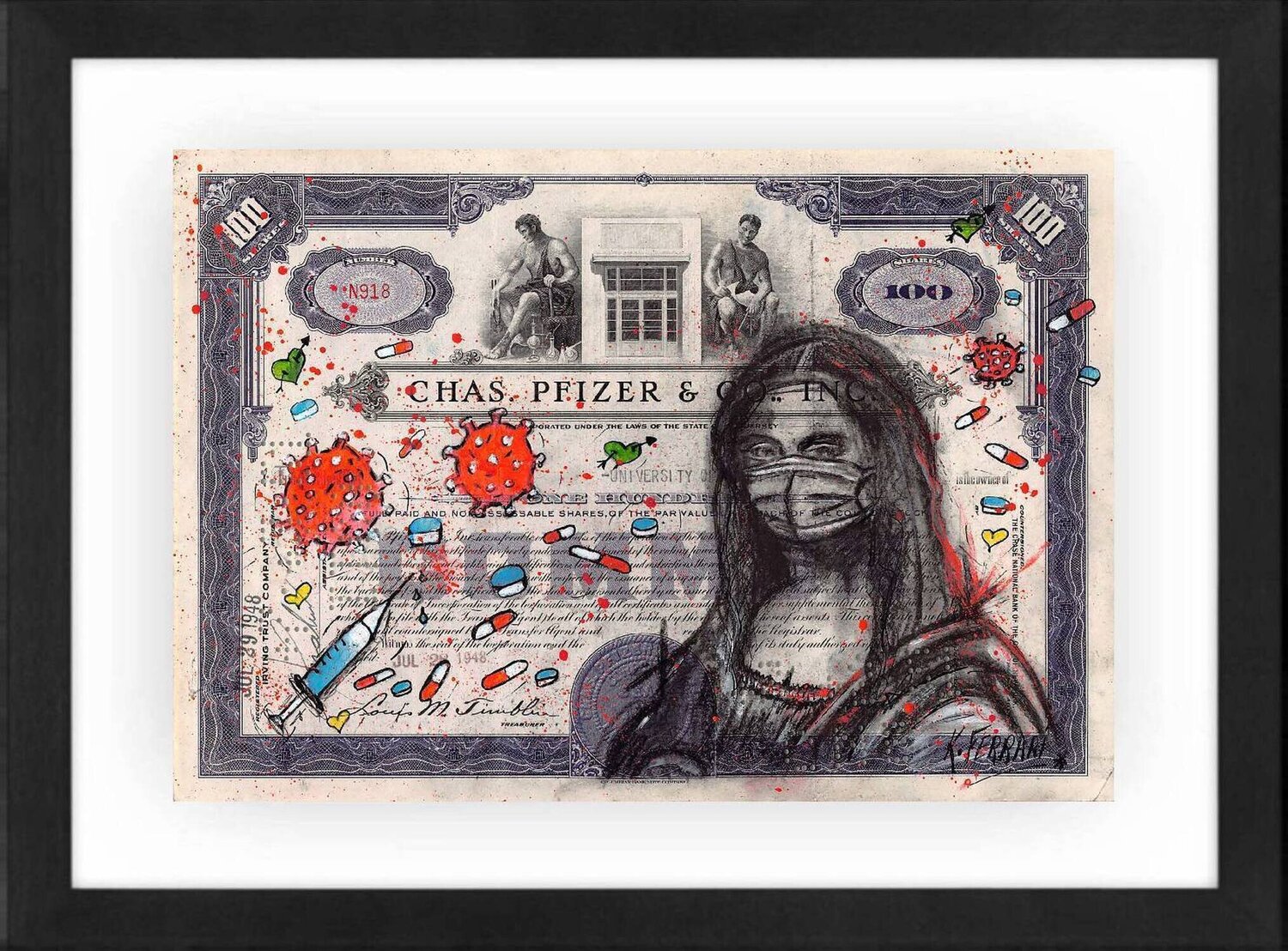 Monalisa Pfizer Katia Ferrari Dipinto originale in vendita