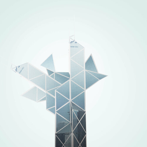 Bank of China Tower Building Construct von Tom Leighton, Fotografie kaufen auf Singulart