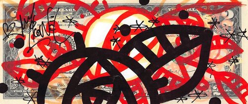 Red Roses on dollars von Micowel, Malerei kaufen auf Singulart