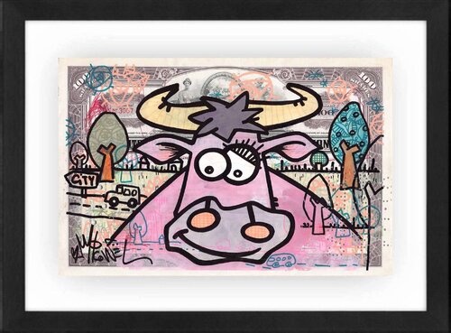 Vache Rose von Micowel, Malerei kaufen auf Singulart