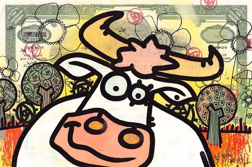 Vache Blanche von Micowel, Malerei kaufen auf Singulart