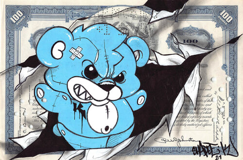 Angry Blue by Shadee K, Painting for Sale on Singulart