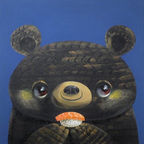 Salmon for the time being van Akio Harada, Schilderij te koop op Singulart