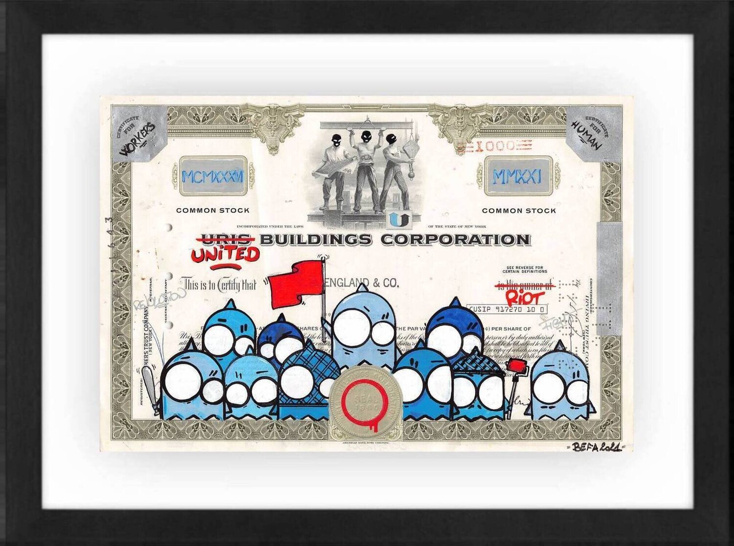 El Pueblo Unido Befa Dipinto originale in vendita