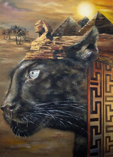 POWER OF EGYPT van Tetiana Tiplova, Schilderij te koop op Singulart