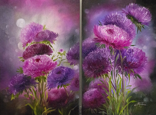ASTERS von Tetiana Tiplova, Malerei kaufen auf Singulart