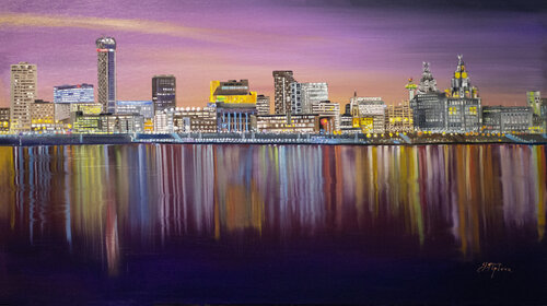 AN EVENING IN LIVERPOOL by Tetiana Tiplova, Painting for Sale on Singulart