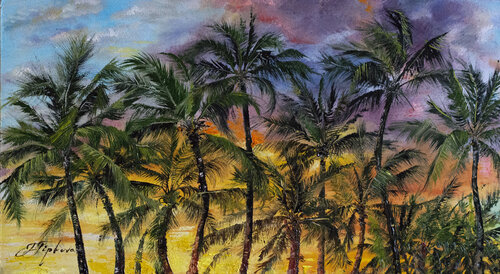 PALM TREES di Tetiana Tiplova, Pittura in vendita su Singulart