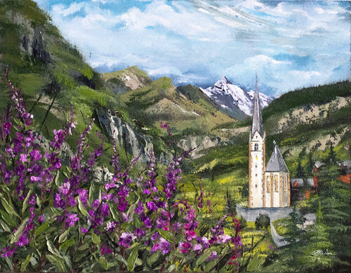 HEILIGENBLUT KIRCHE. AUSTRIA von Tetiana Tiplova, Malerei kaufen auf Singulart
