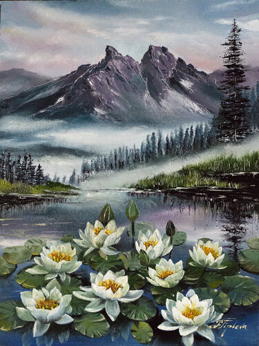 MOUNTAIN LAKE van Tetiana Tiplova, Schilderij te koop op Singulart