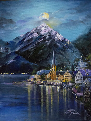 HALLSTATT. AUSTRIA van Tetiana Tiplova, Schilderij te koop op Singulart