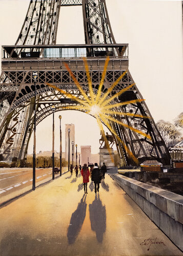 EVENING IN PARIS von Tetiana Tiplova, Malerei kaufen auf Singulart