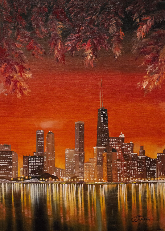 SUNSET OVER CHICAGO Tetiana Tiplova