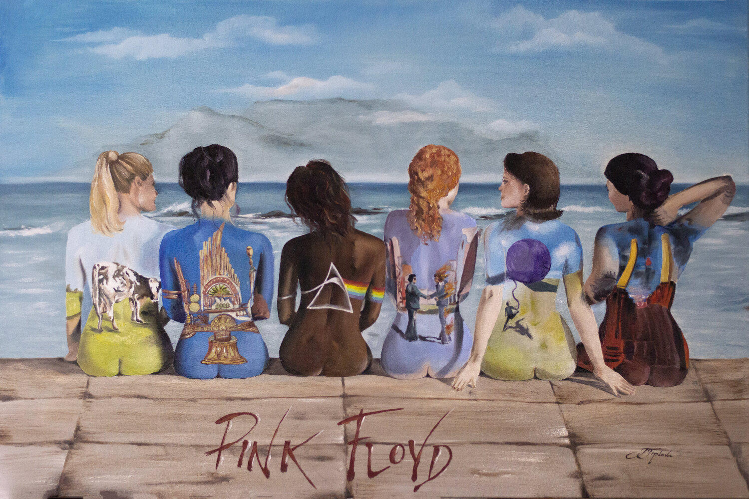 PINK FLOYD. MUSIC BAND Tetiana Tiplova Originalgemälde zu verkaufen
