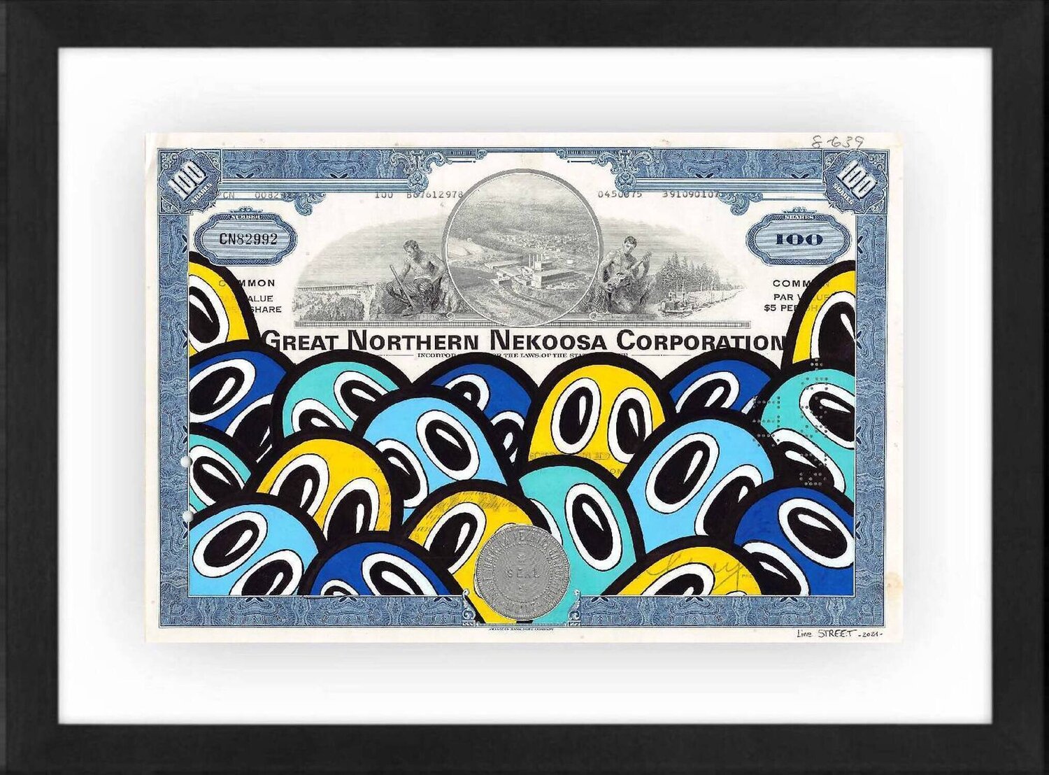 Full Certif BOU #2 Line Street Dipinto originale in vendita