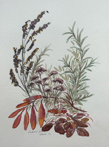 Autumn Meadow di Gabriele Prismantaite, Opera su carta in vendita su Singulart