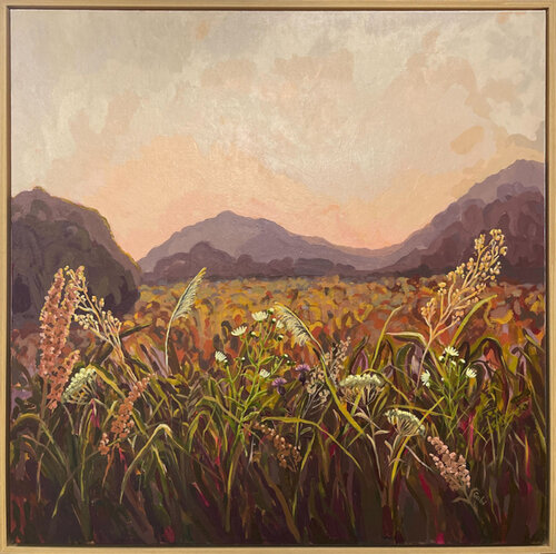 Meadow in front of the Dune par Gabriele Prismantaite, Peinture en vente sur Singulart