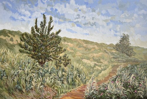 Sunny Day in the Dunes di Gabriele Prismantaite, Pittura in vendita su Singulart