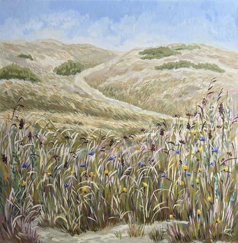 Walk in the Dunes par Gabriele Prismantaite, Peinture en vente sur Singulart
