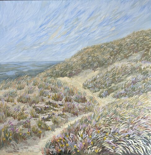 Sun Through the Clouds par Gabriele Prismantaite, Peinture en vente sur Singulart