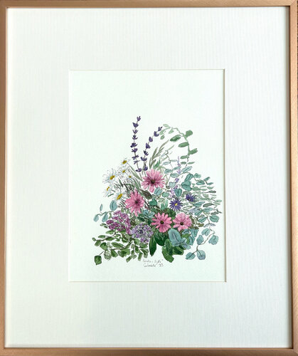 Garden in Bloom by Gabriele Prismantaite, 종이 for Sale on Singulart