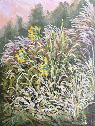 Meadow with Cowslips di Gabriele Prismantaite, Pittura in vendita su Singulart