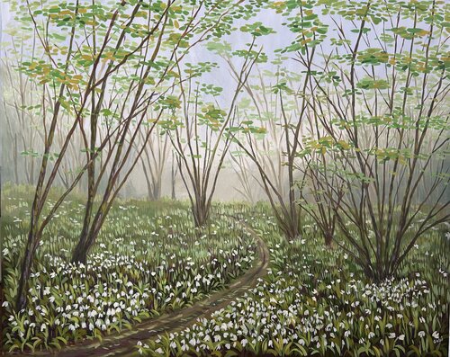 Springtime in the Woods III di Gabriele Prismantaite, Pittura in vendita su Singulart
