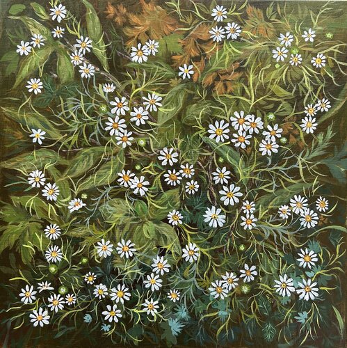Daisies of the Forest van Gabriele Prismantaite, Schilderij te koop op Singulart