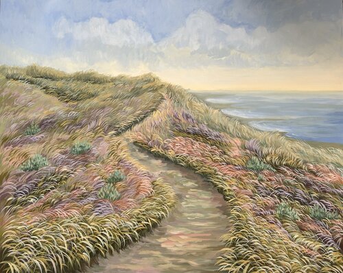A Walk by the Sea van Gabriele Prismantaite, Schilderij te koop op Singulart