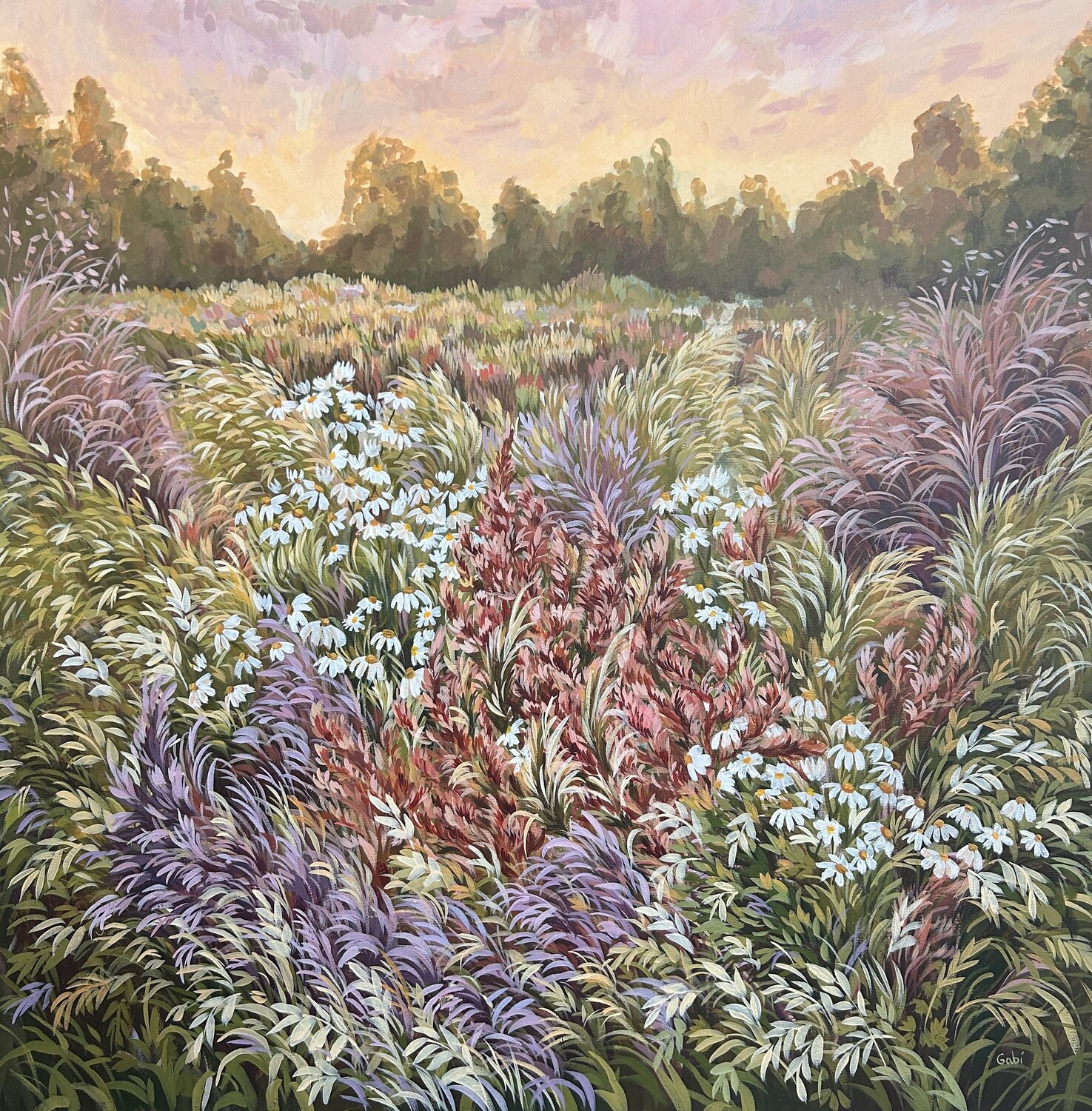 Meadow With Daisies Gabriele Prismantaite