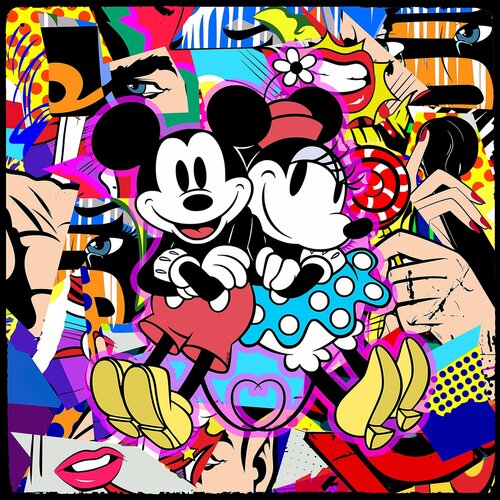M Loves M (Pop Art, Street Art, Urban Art, Disney, Mickey) van Agent X, Afdruk te koop op Singulart