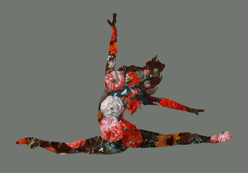 Grand Jetes avec des fleurs (Silver) van Agent X, Afdruk te koop op Singulart