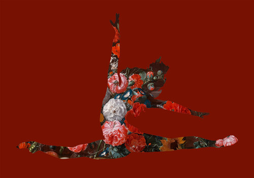 Grand Jetes avec des fleurs (Red) van Agent X, Afdruk te koop op Singulart