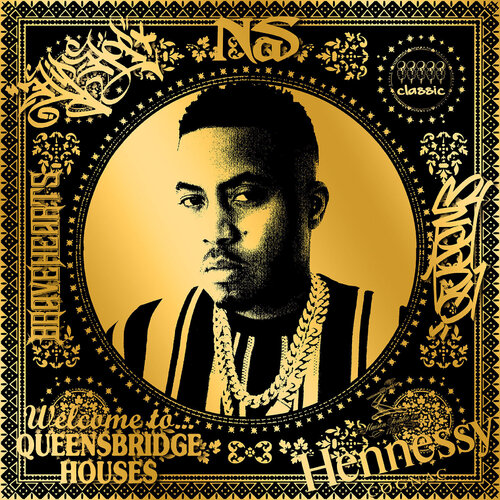 Nas (Gold) (50 Years, Hip Hop, Rap, Iconic, Artist, Musician, Rapper, Anniversary, Legend, Pop Art) by Agent X, 인쇄 for Sale on Singulart