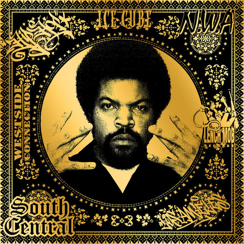 Ice Cube (Black & White) (50 Years, Hip Hop, Rap, Iconic, Artist, Musician, Rapper, Anniversary, Legend, Pop Art) di Agent X, Stampa in vendita su Singulart