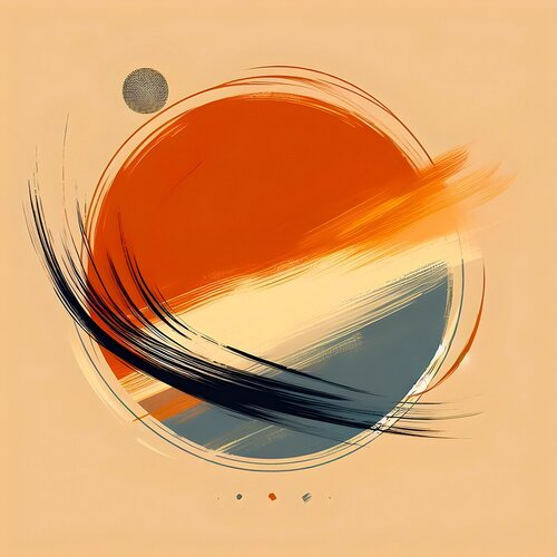 Oaliv (Abstract, Round, Disc, Circle, Warm) van Agent X, Afdruk te koop op Singulart
