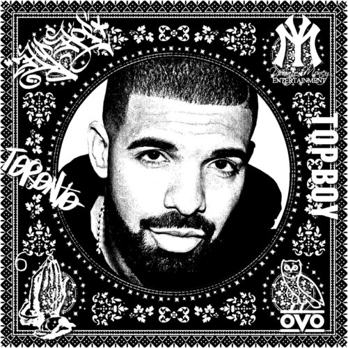Drake (Black & White) (50 Years, Hip Hop, Rap, Iconic, Artist, Musician, Rapper, Anniversary, Legend, Pop Art) von Agent X, Druck kaufen auf Singulart