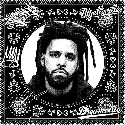 J Cole (Black & White) (50 Years, Hip Hop, Rap, Iconic, Artist, Musician, Rapper, Anniversary, Legend, Pop Art) von Agent X, Druck kaufen auf Singulart