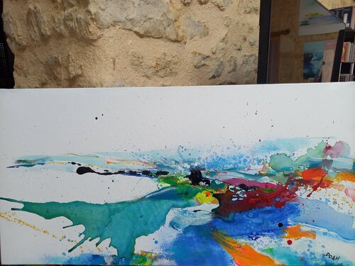 Vert et bleu di DOAM, Pittura in vendita su Singulart
