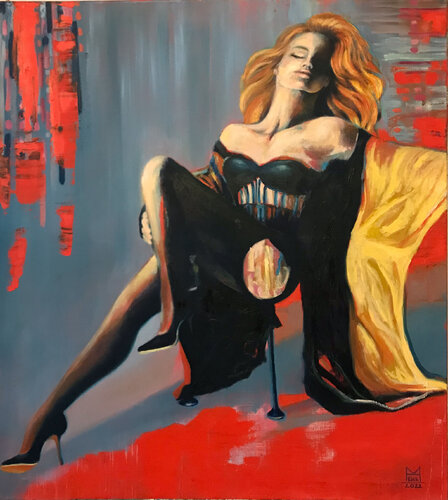 Modern Red Riding Hood van Ewa Mazur-Koj, Schilderij te koop op Singulart