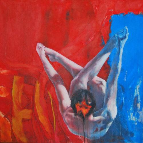 Free fall van Ewa Mazur-Koj, Schilderij te koop op Singulart
