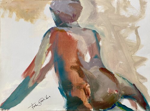 NAAKTE VROUW MIJMEREND Foke Stribos