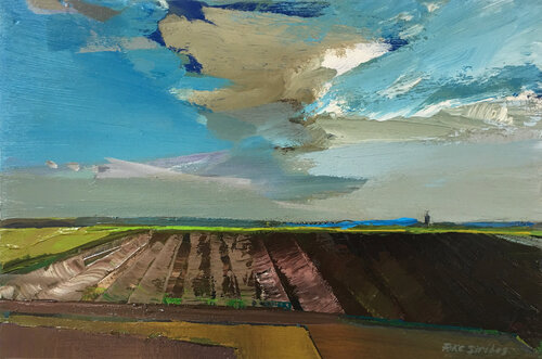DIRKSLAND FROM THE POLDER - LANDSCAPE 2.19 van Foke Stribos, Schilderij te koop op Singulart