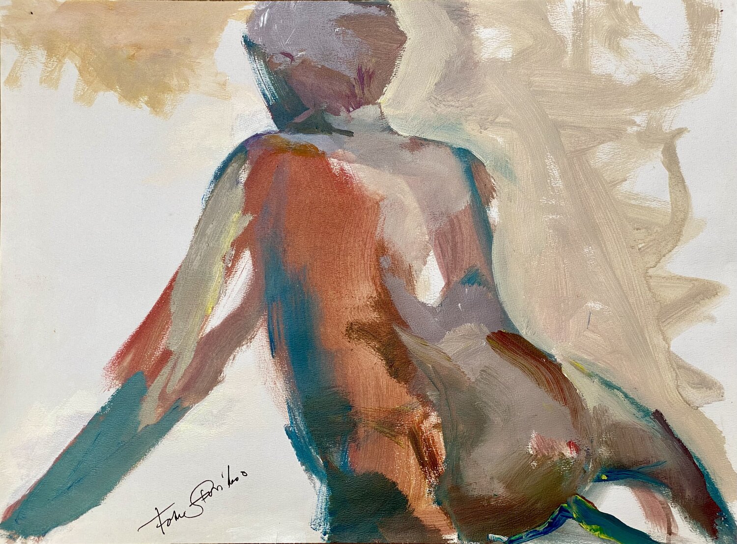 NAAKTE VROUW MIJMEREND Foke Stribos